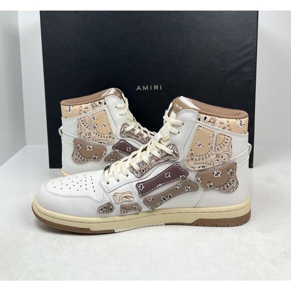 Size 47EU/14US - Amiri Skel Top Hi Bandana Brown Sneakers? NEW/RETAIL $650!